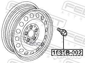Болт крепления колеса mercedes benz 1685B-002 F