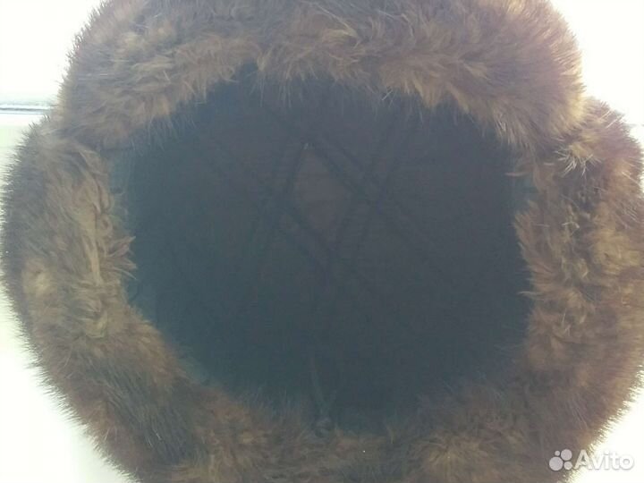 Норковая шапка ушанка.мужская черная