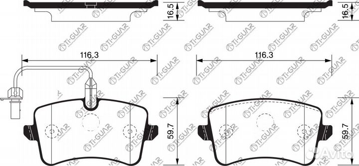 Тормозные колодки TG-1478/PN0478W* tiguar audi