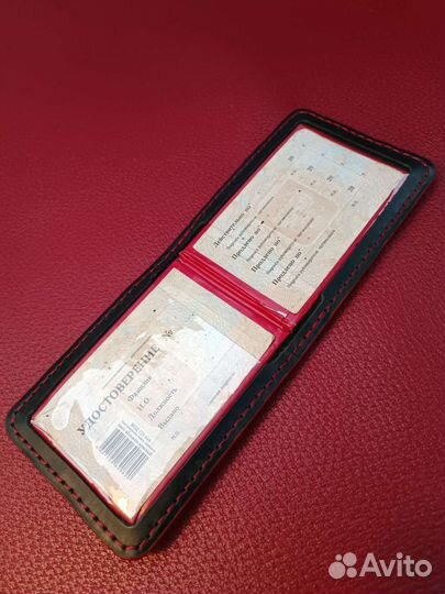 Обложка на удостоверение кожа