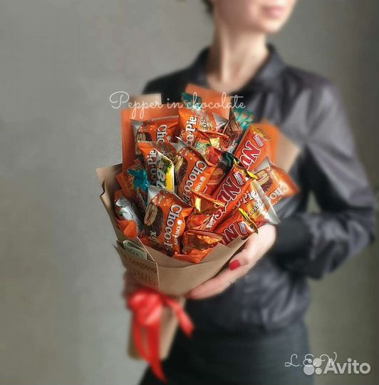 Сладкие букеты из конфет