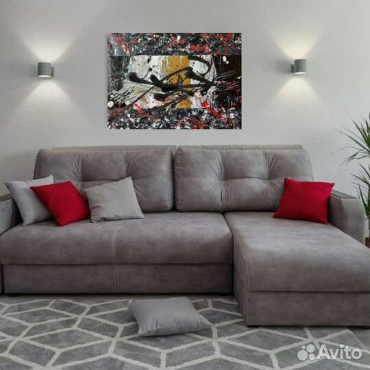 Картина абстракция Интерьерная. Акрил