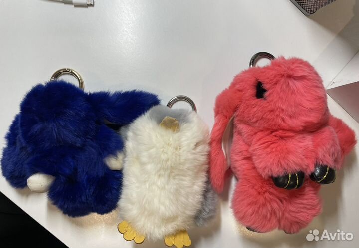 Игрушки брелоки кролики