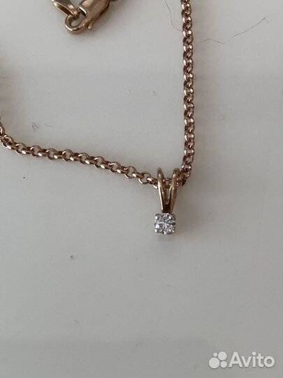 Подвеска с бриллиантом