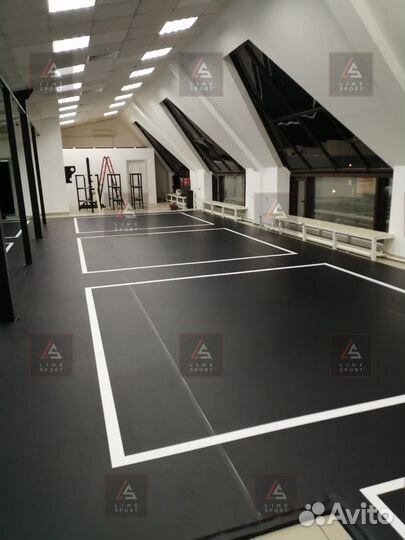 Борцовский ковер 8х8 двухцветный люверсы