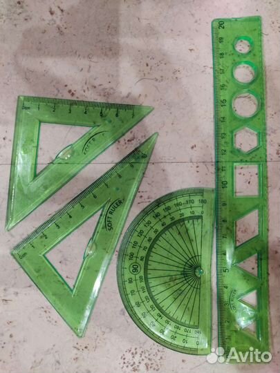 Гнущиеся линейки (гибкие) 20см цвет зелёный