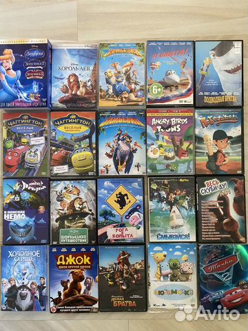 DVD -диски, мультфильмы и фильмы