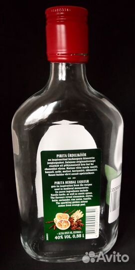 Пустая бутылка от ликера Pirita Эстония 350 мл