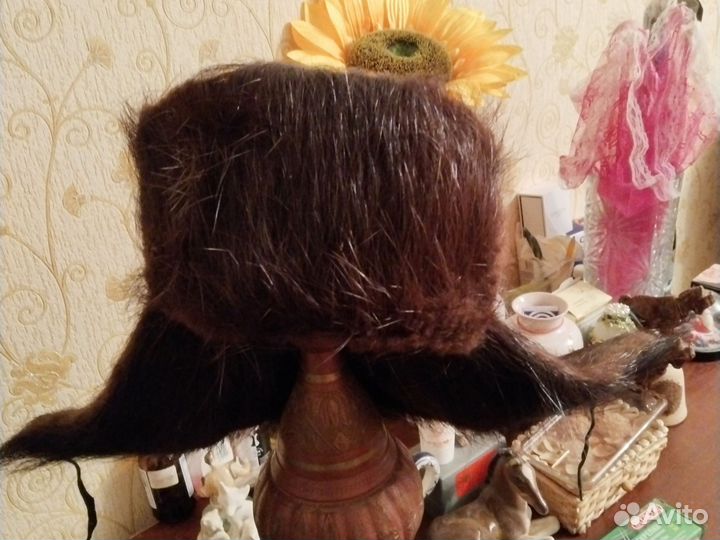 Мужская шапка ушанка нутрия и цыгейка 56,57 бу