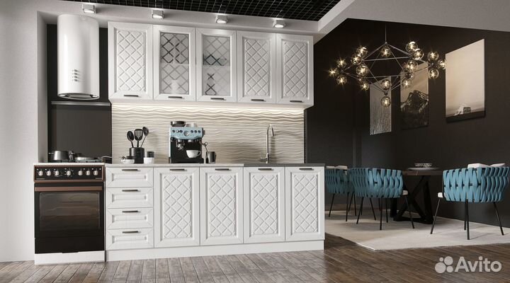 Кухня Агава белая 2 метра