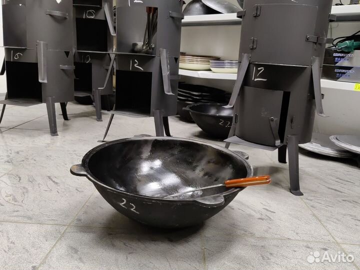 Казан чугунный на 22 л премиум большой