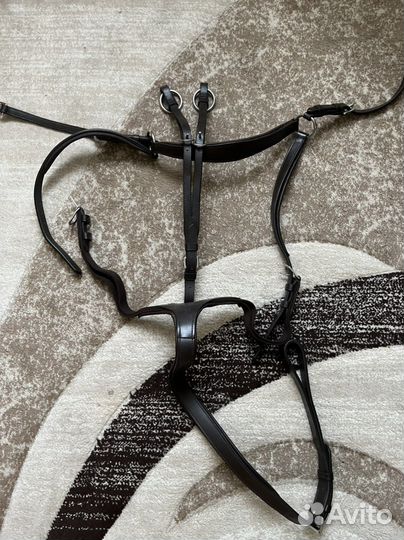 Шлея пессоа для лошади,скользящий повод,мартингал