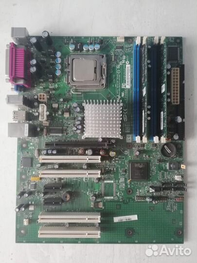 Материнская плата S775 с процессором и озу
