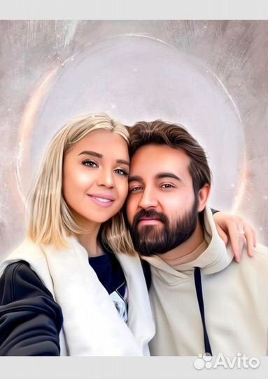 Портрет по фото на холсте