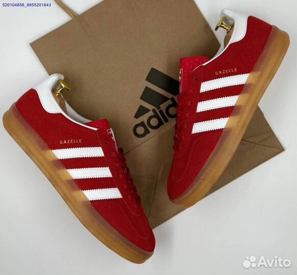 Кроссовки Adidas Gazelle Red (Арт.45439)