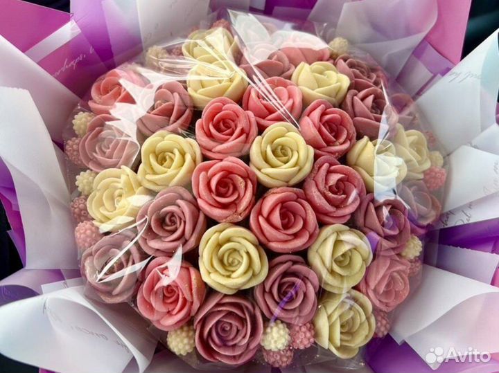 Шоколадные розы 101 шт