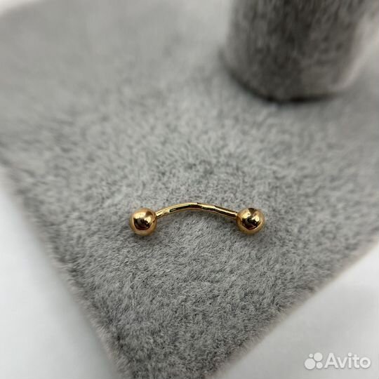 Пирсинг в пупок золотой 585 новое