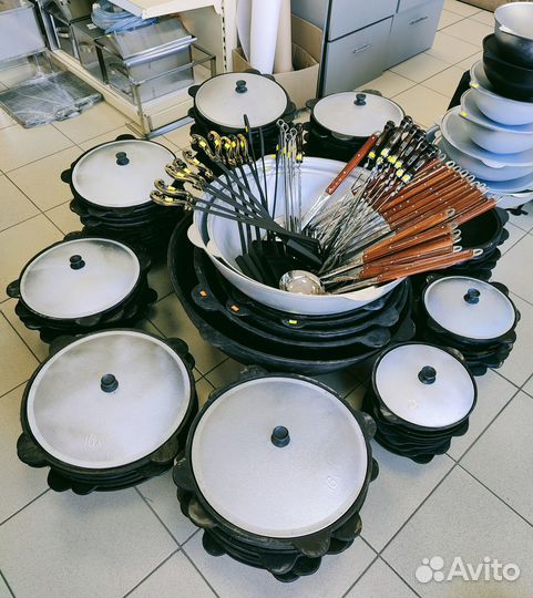 Казан чугунный узбекский Наманган + крышка