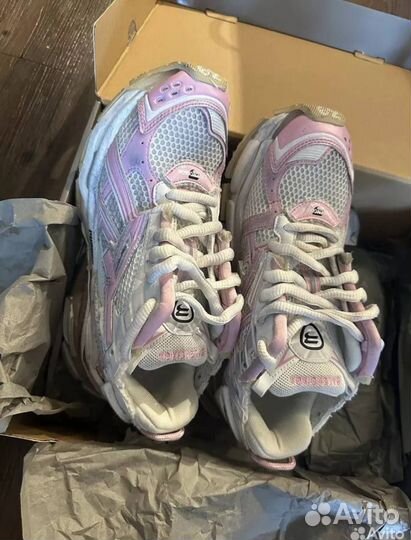 Кроссовки Balenciaga runner бело розовые