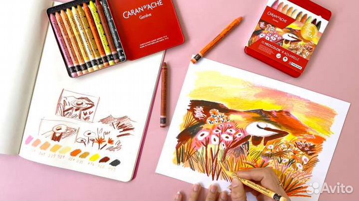 Мелки Caran D'Ache neocolor ll (Швейцария)