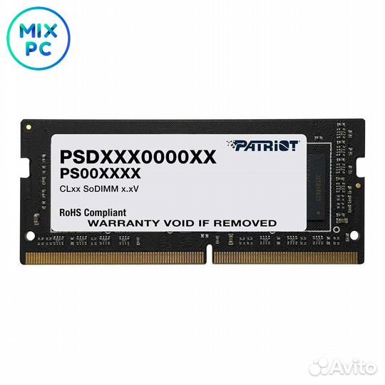 Модуль памяти DDR4 SO-dimm 4Gb 2666MHz Patriot PSD