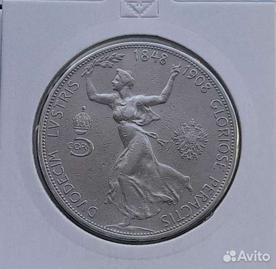 Австро-Венгрия 5 крон 1908г
