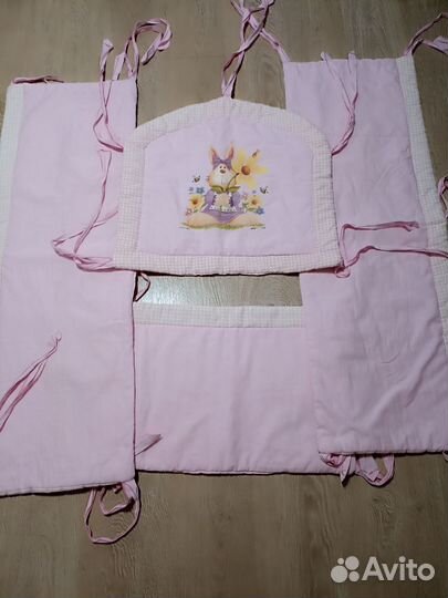 Бортики в кроватку для девочки