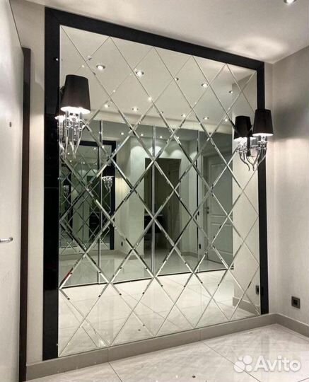 Зеркальное панно фацет