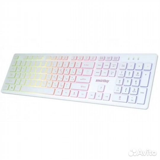 Клавиатура Smartbuy 305 USB White с подсветкой (SB