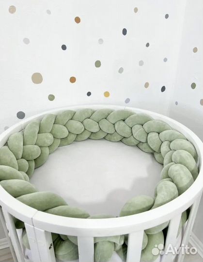 Бортик коса в кроватку