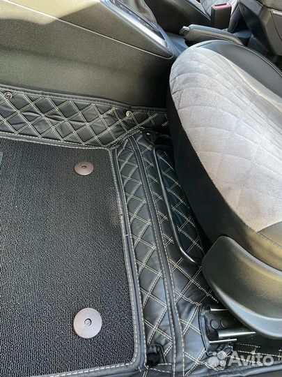 Коврик в машину эко кожа 3d
