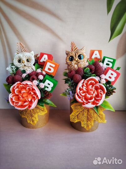 Мыло ручной работы Букет Учителю