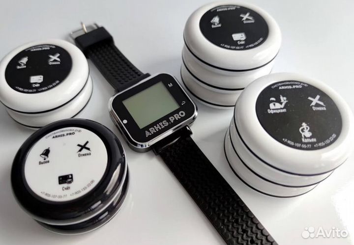 Кнопка вызова персонала, официанта, часы-пейджер