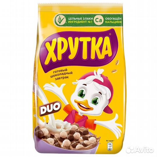 Готовый Завтрак Хрутка Шоколадный DUO 230г