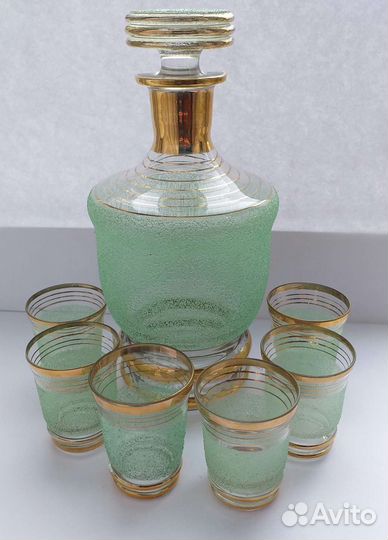 Графин и рюмки с напылением