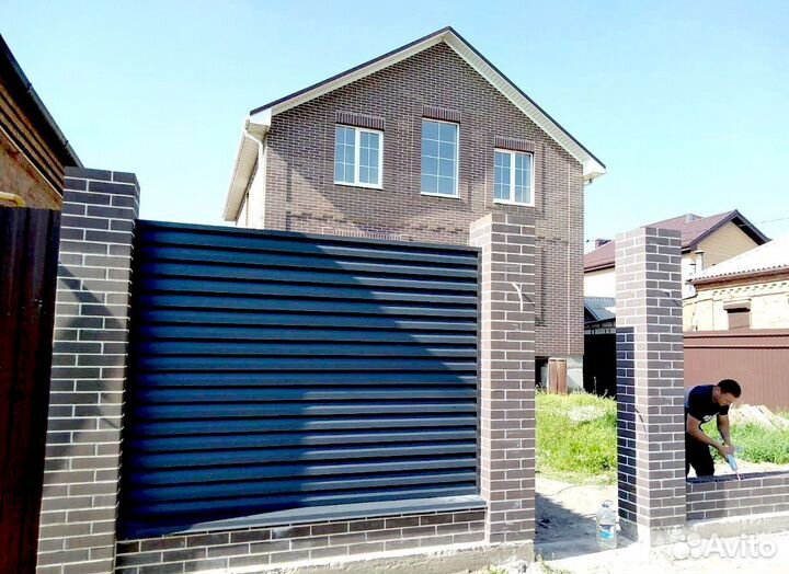 Забор из жалюзи ламелей под ключ