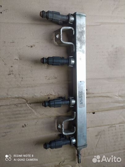 Топливная рампа с форсунками ford focus 2 1.8