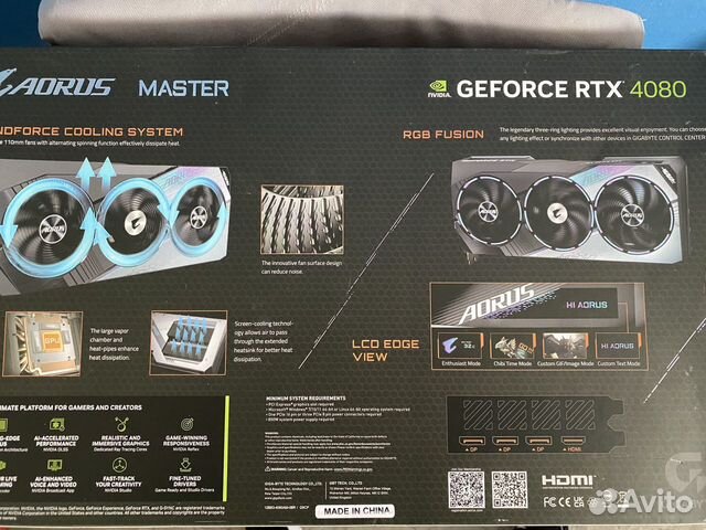 Видеокарта Nvidia RTX 4080 gigabyte aorus master