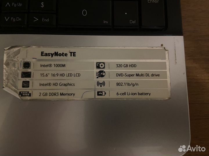 Ноутбук packard Bell