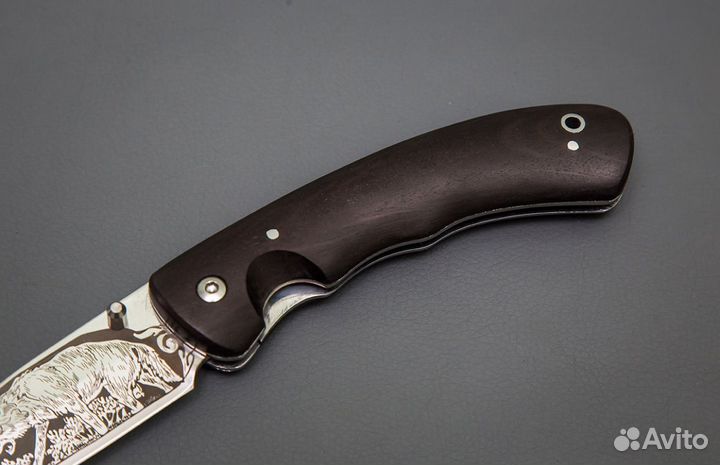 Нож складной Таежник из стали 95х18 с гравировкой