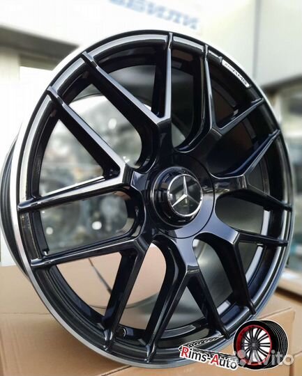 Разноширокие диски на Mercedes R19 5x112 чёрный гл