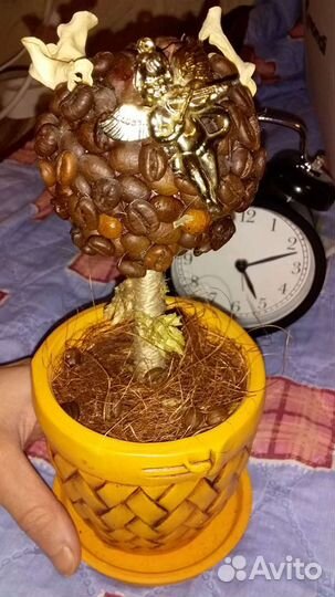 Топиарий, дерево из зерен кофе