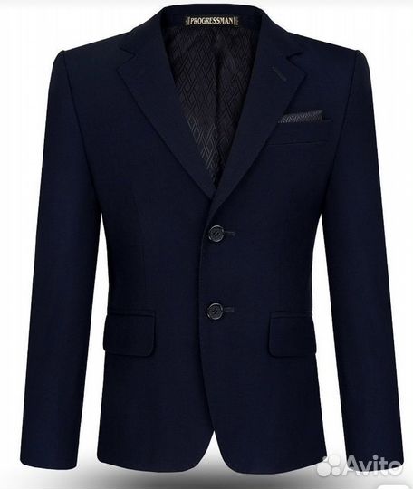 Пиджак школьный темно- синий 128 Progressman