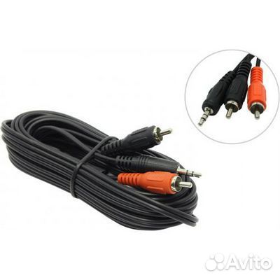 Кабель аудио hama 00030456 Jack 3,5мм (M) -2xRCA(M