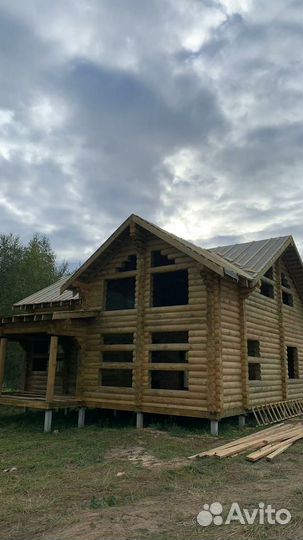 Оцилиндрованное бревно от производителя, срубы