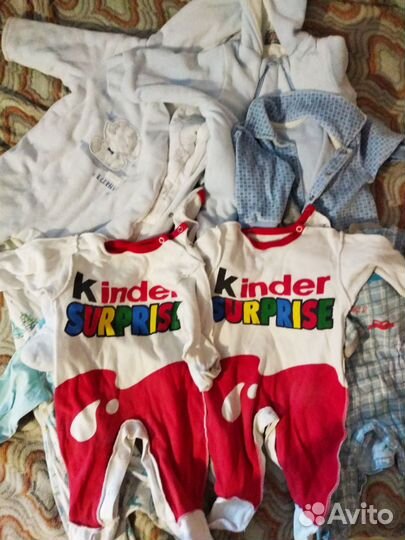 2 пакета вещей для мальчика 0-6 мес