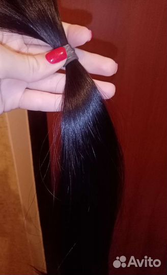 Натуральные волосы 55см горький шоколад