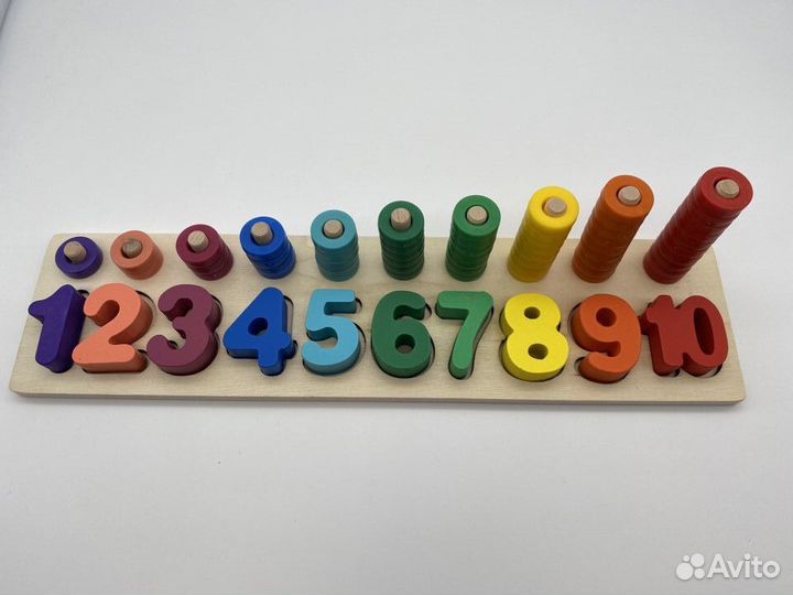 Логарифмическая доска сортер с цифрами