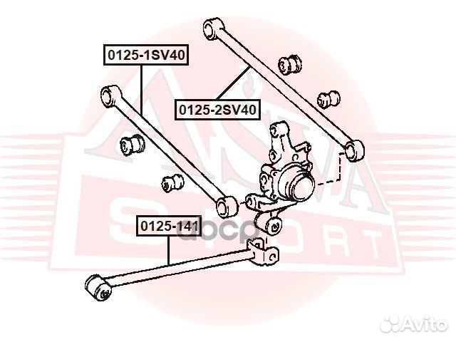 Тяга задняя asva 0125-2SV40 0125-2SV40 asva