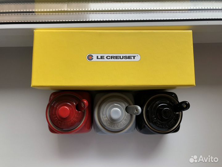 Посуда le creuset баночки с крышечкой/соусницы